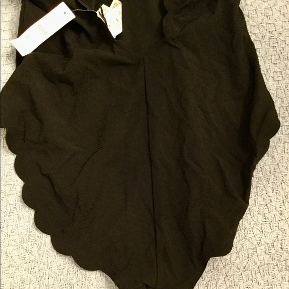 J. Crew Black Scalloped One Piece Swimsuit - Picture 10 of 16